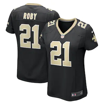 womens nike bradley roby black new orleans saints game jers